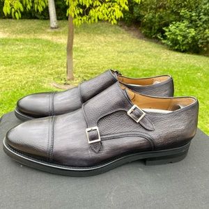 Magnanni double monk shoes new 11